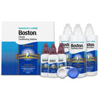 Boston Advance Cleaner Conditioning Solutions Multipack - 3X 30ml Cleaner, 3X 120ml Conditioning Solution, Contact Lens Solution for Rigid Gas Permeable & Hard Contact Lenses, 1x Lens Case Included