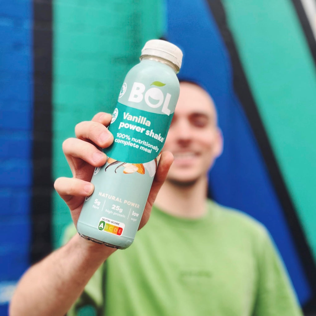BOL Vanilla Power Shake - Ready-to-Drink Nutritionally Complete Meal (289kcal) - 25g High Protein Shake - Low Sugar, Plant-based, High Fibre (9g) Low Calorie Meal Replacement (410ml x 6 Bottles) - BBE 05/2026