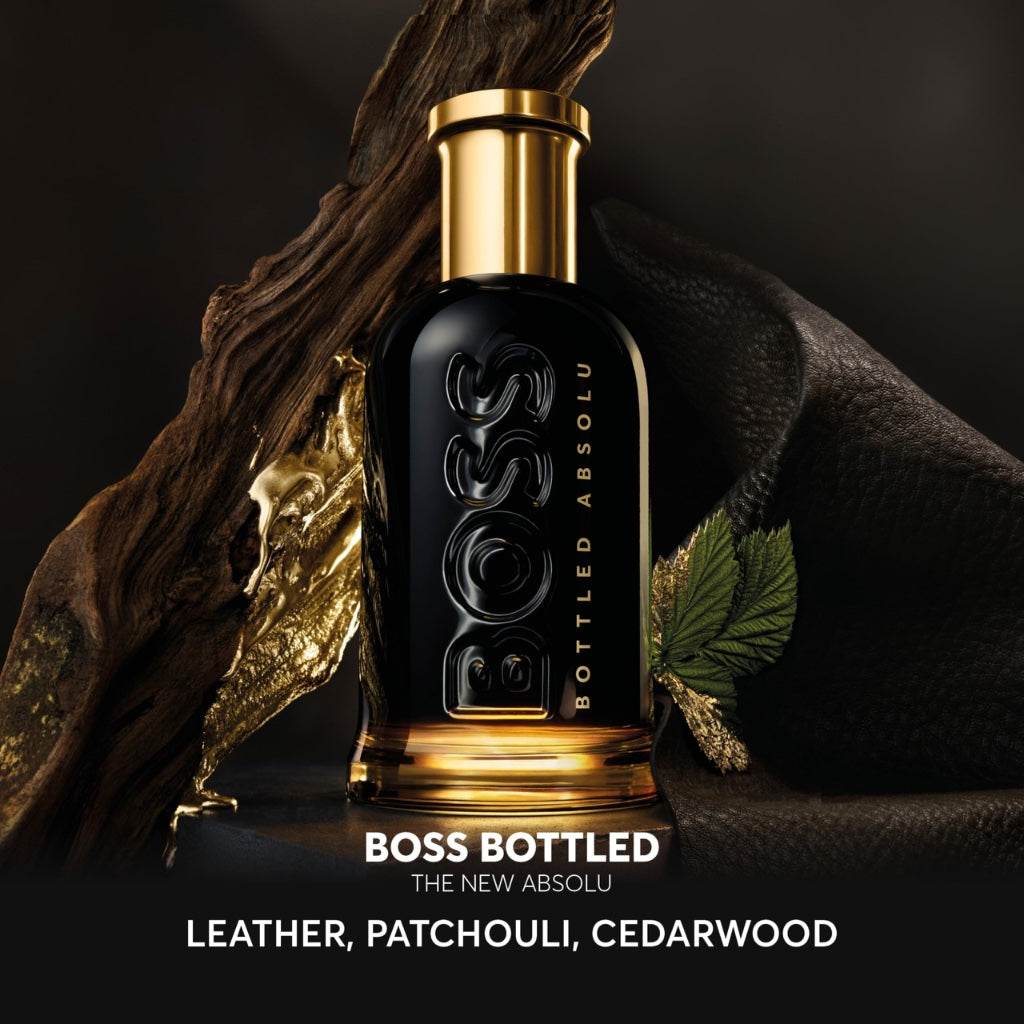 BOSS Bottled Absolu Parfum Intense, Men's Perfume, Woody and Leathery Aroma, Highly Concentrated Fragrance, 100ml