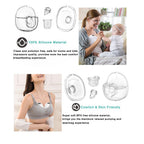 Breast Pump Parts Original Flange Shield 24mm Duckbill Valve Silicone Diaphragm Milk Collector Cup Overall Replacement Accessories Compatible with Lansinoh NCVI Nuliie Etc S32, 2 Packs 8 Pcs - Damaged Box