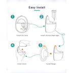Breast Pump Parts Original Flange Shield 24mm Duckbill Valve Silicone Diaphragm Milk Collector Cup Overall Replacement Accessories Compatible with Lansinoh NCVI Nuliie Etc S32, 2 Packs 8 Pcs - Damaged Box