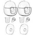 Breast Pump Parts Original Flange Shield 24mm Duckbill Valve Silicone Diaphragm Milk Collector Cup Overall Replacement Accessories Compatible with Lansinoh NCVI Nuliie Etc S32, 2 Packs 8 Pcs - Damaged Box