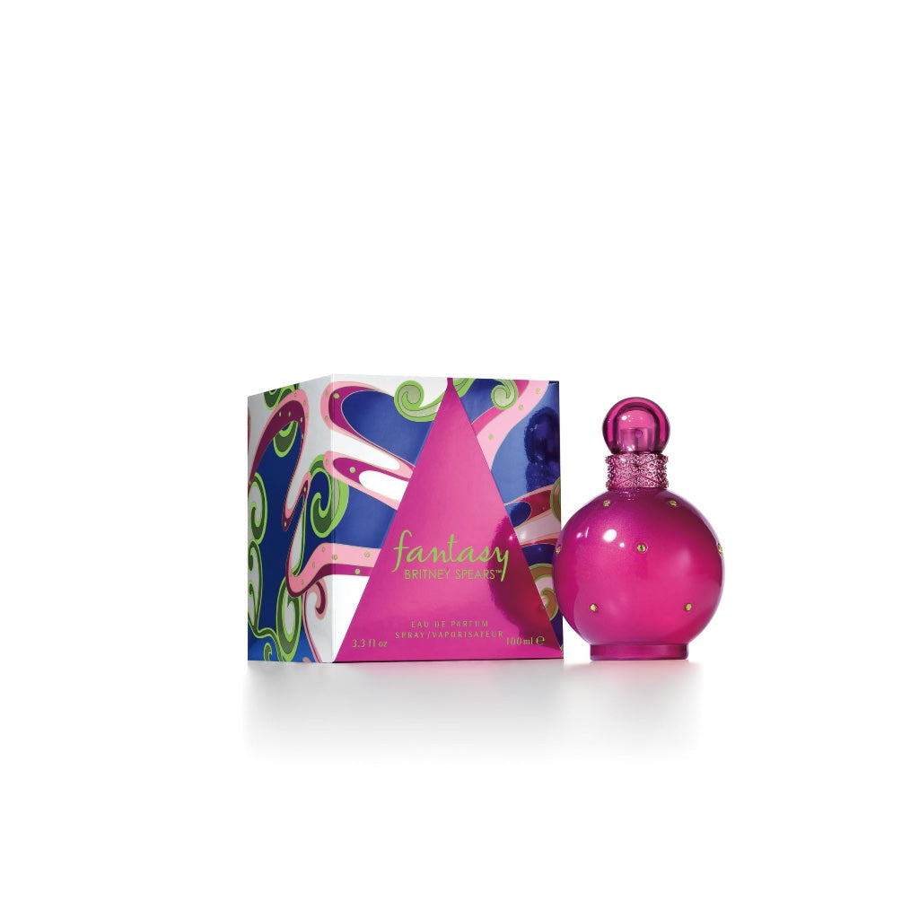 Britney Spears Fantasy 100 ml - Eau de Parfum for Woman - Floral Woody Gourmand Fragrance - Notes of Luscious Red Lychee, Cupcake Accord and Creamy Musk - Pink Glass Bottle