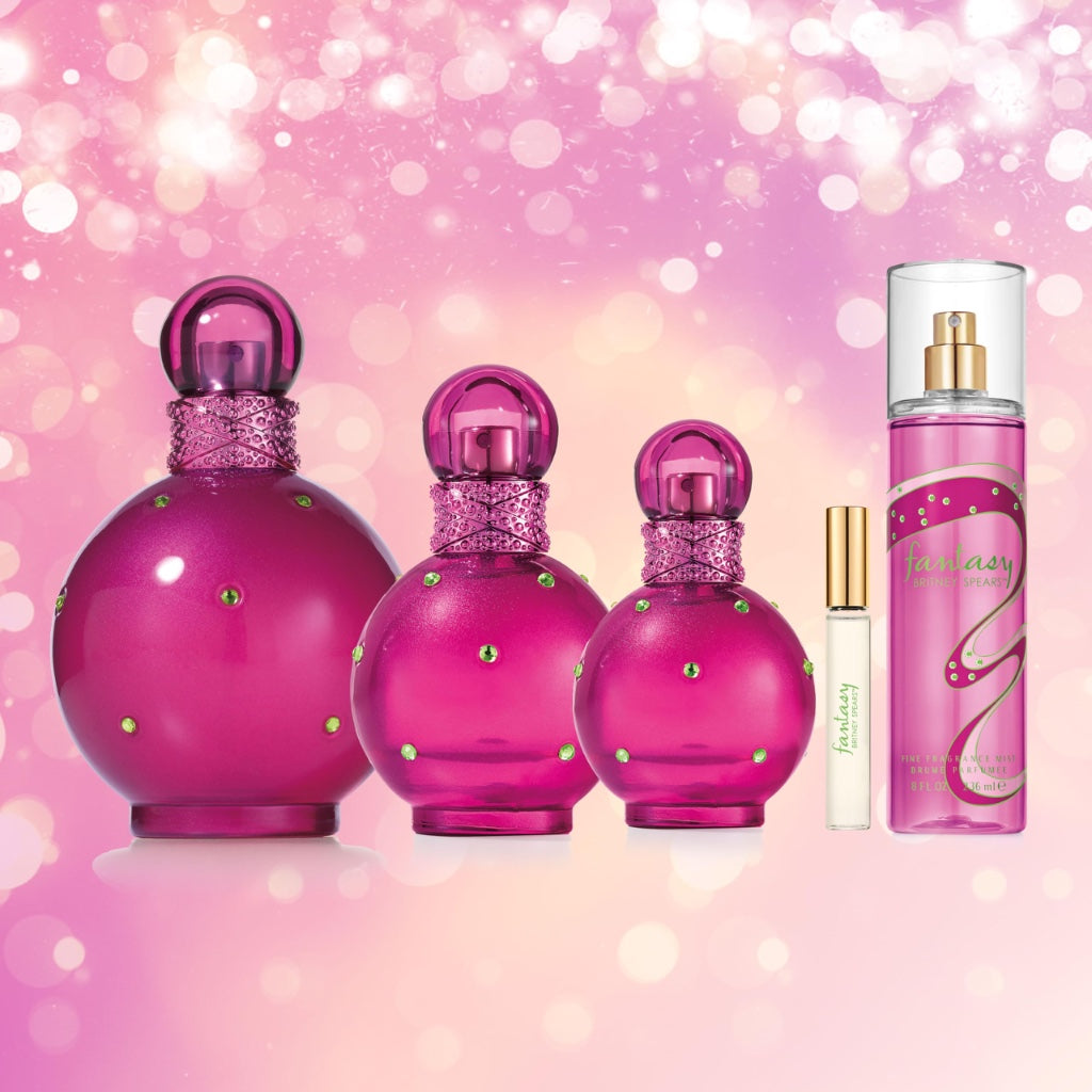 Britney Spears Fantasy 100 ml - Eau de Parfum for Woman - Floral Woody Gourmand Fragrance - Notes of Luscious Red Lychee, Cupcake Accord and Creamy Musk - Pink Glass Bottle