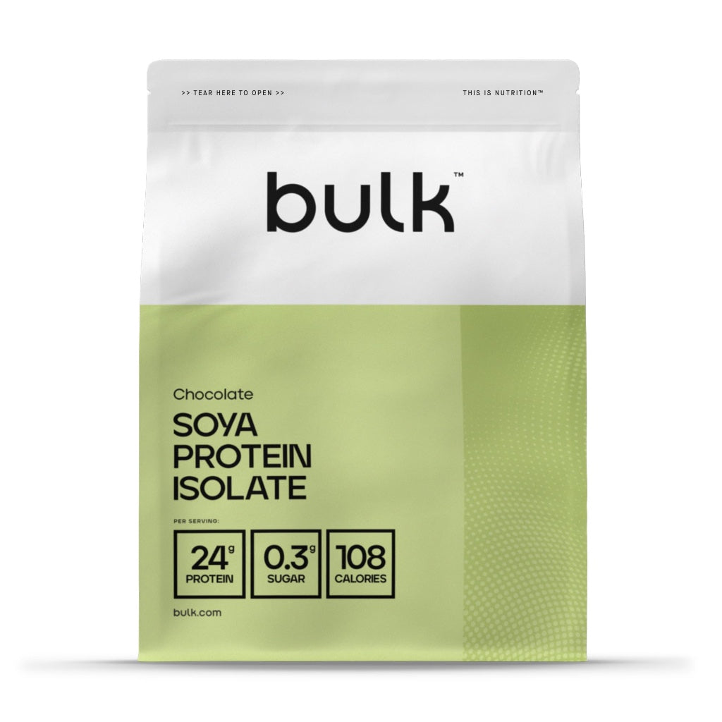 Bulk Soya Protein Isolate Powder, Vegan Protein Shake, Salted Caramel, 1 kg - BBE 09/2027