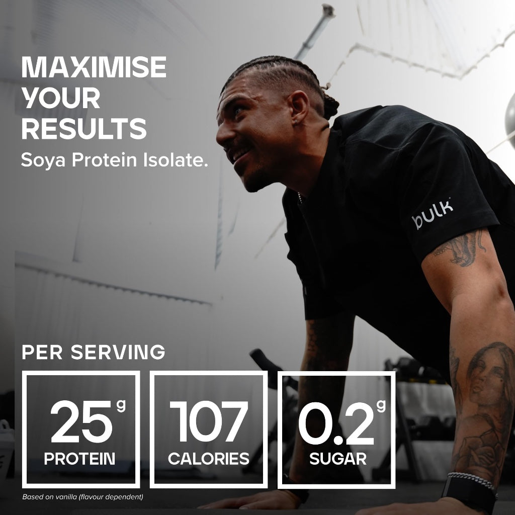 Bulk Soya Protein Isolate Powder, Vegan Protein Shake, Salted Caramel, 1 kg - BBE 09/2027