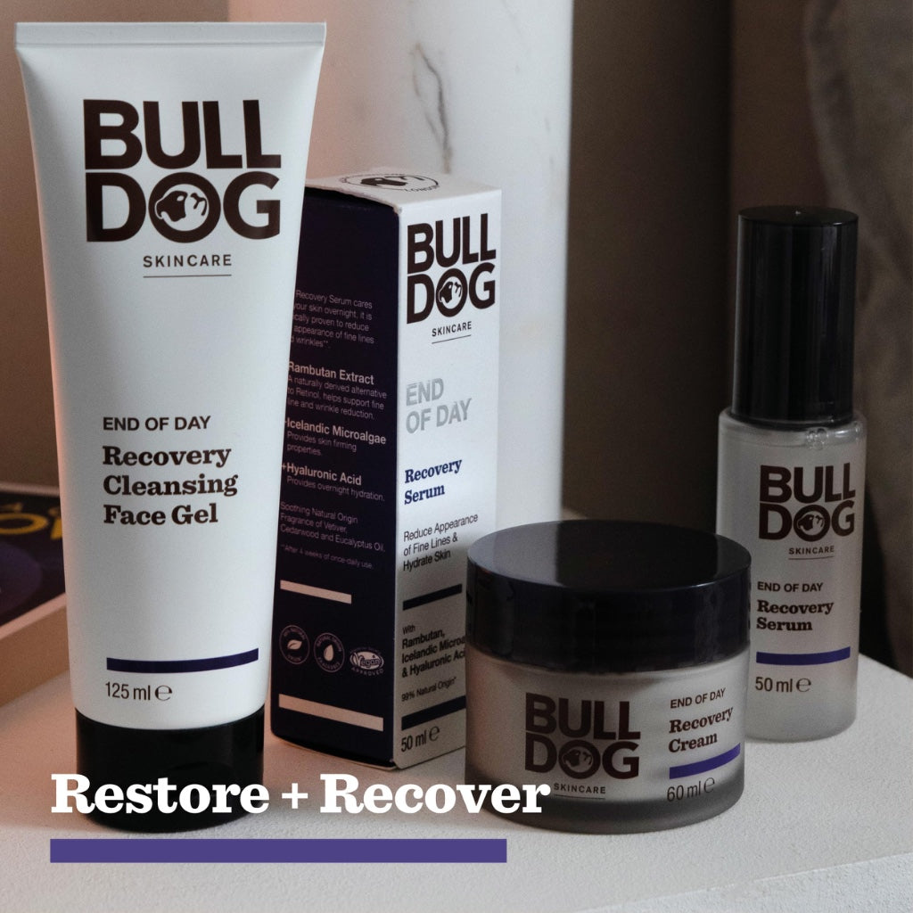 Bulldog Skincare - End Of Day Recovery Cleansing Gel for Men | Face Wash | 125 ml - Damaged Box