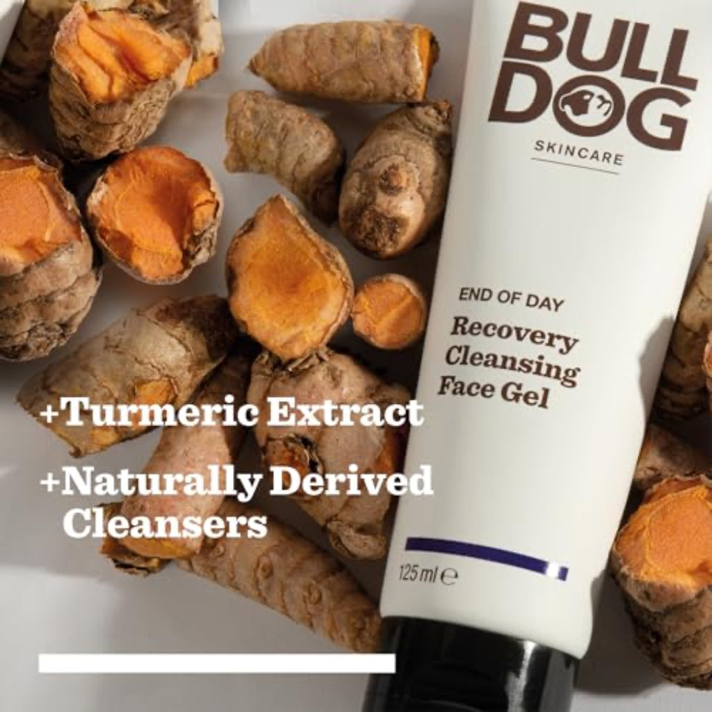 Bulldog Skincare - End Of Day Recovery Cleansing Gel for Men | Face Wash | 125 ml - Damaged Box