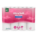 by Amazon Ultra Soft Toilet Tissue, 4-ply, 12 Rolls (1 Pack of 12), 160 Sheets per Roll, FSC Certified - Damaged Box