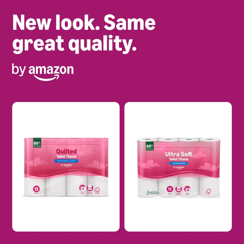 by Amazon Ultra Soft Toilet Tissue, 4-ply, 48 Rolls (4 Packs of 12), 160 Sheets per Roll, FSC Certified - Very Good