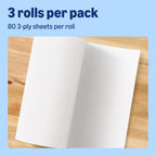 by Amazon Super Absorbent Kitchen Towel, 3-ply, 12 Rolls (4 Packs of 3), 80 Sheets per Roll, FSC Certified - Very Good