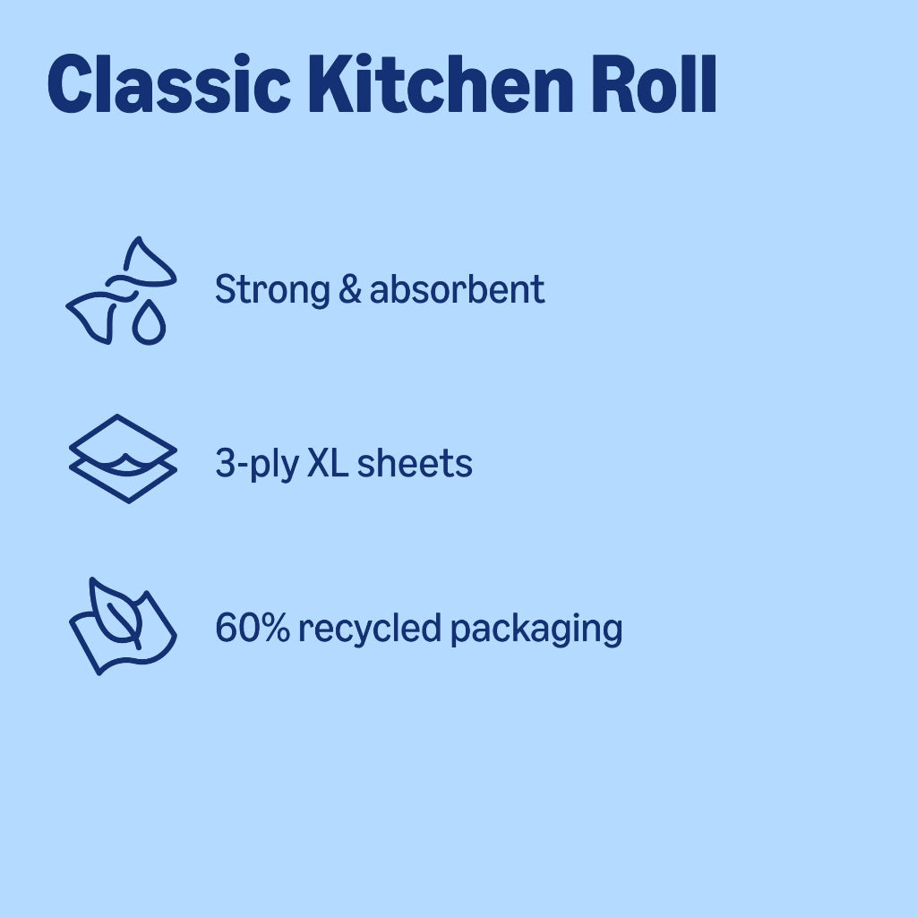 by Amazon Super Absorbent Kitchen Towel, 3-ply, 12 Rolls (4 Packs of 3), 80 Sheets per Roll, FSC Certified - Very Good