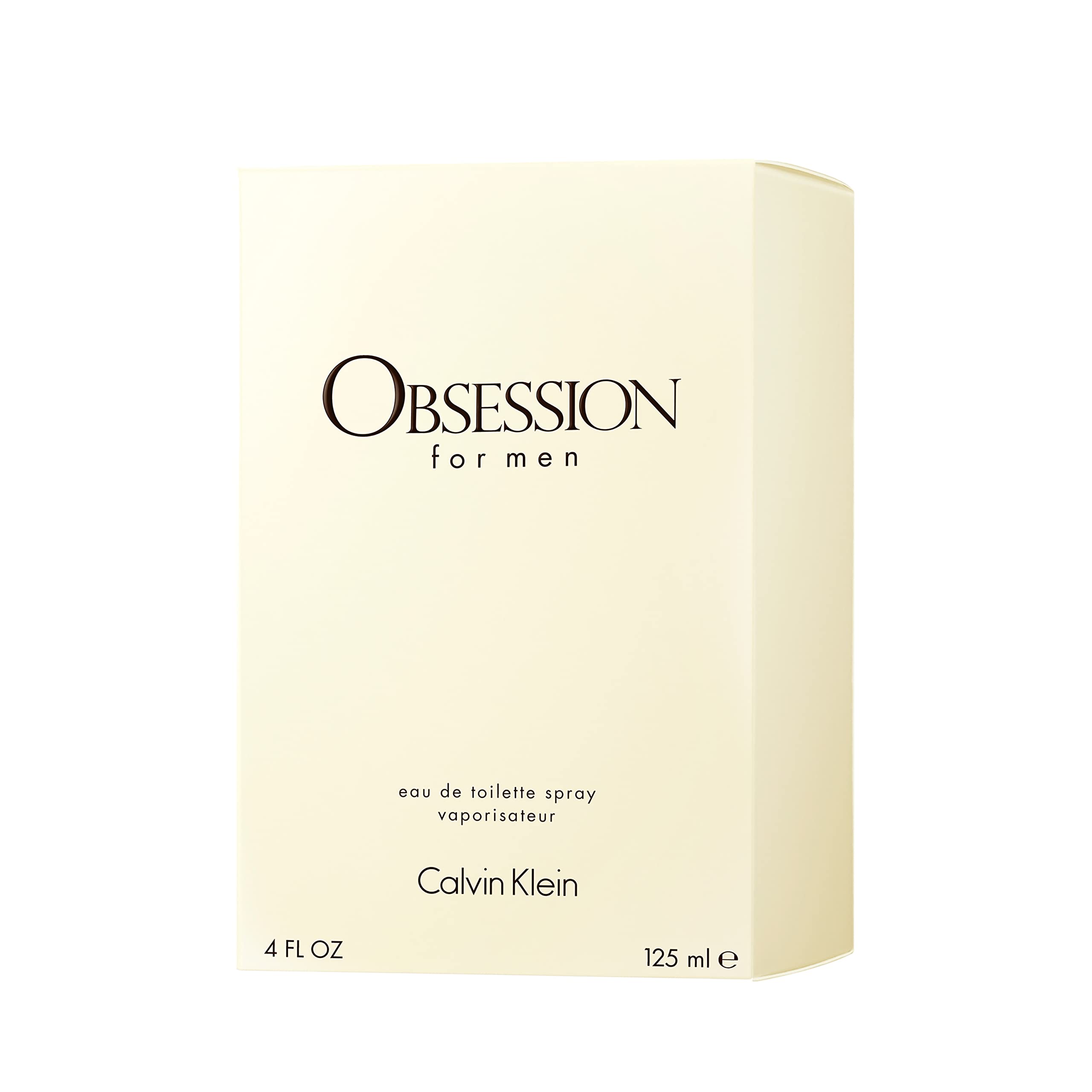 Calvin Klein Obsession for Men, Eau de Toilette, Fresh Bergamot accord With Notes of Mandarin, Lavender and Sage, Medium Longevity, 125ml