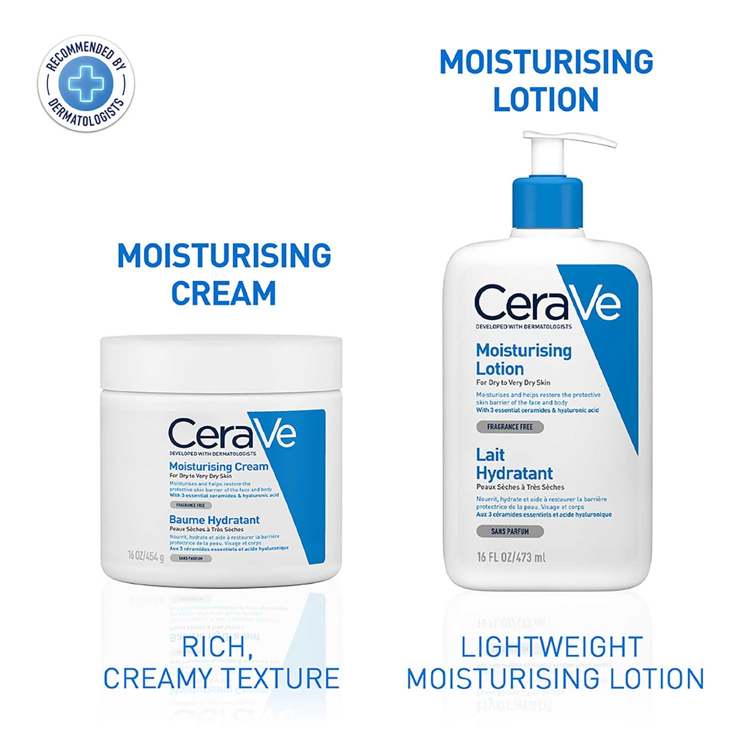 CeraVe Moisturising Lotion, for normal to very dry skin, Enriched with 3 Essential Ceramides, Hyaluronic Acid and MVe technology, CeraVe face moisturiser, Daily Hydrating Moisturiser, 473ml