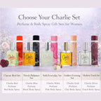 Charlie Perfume & Body Spray Gift Sets for Women - Eau de Toilette & Body Fragrance Bundles - 5 Curated Sets Available (Classic Red Set) - Damaged Box