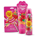 Chupa Chups Strawberry Swirl Beauty Gift Set, 3 Piece Collection with Face Mask, 2in1 Bath & Shower Gel 236ml, Body Spray 150ml