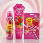 Chupa Chups Strawberry Swirl Beauty Gift Set, 3 Piece Collection with Face Mask, 2in1 Bath & Shower Gel 236ml, Body Spray 150ml