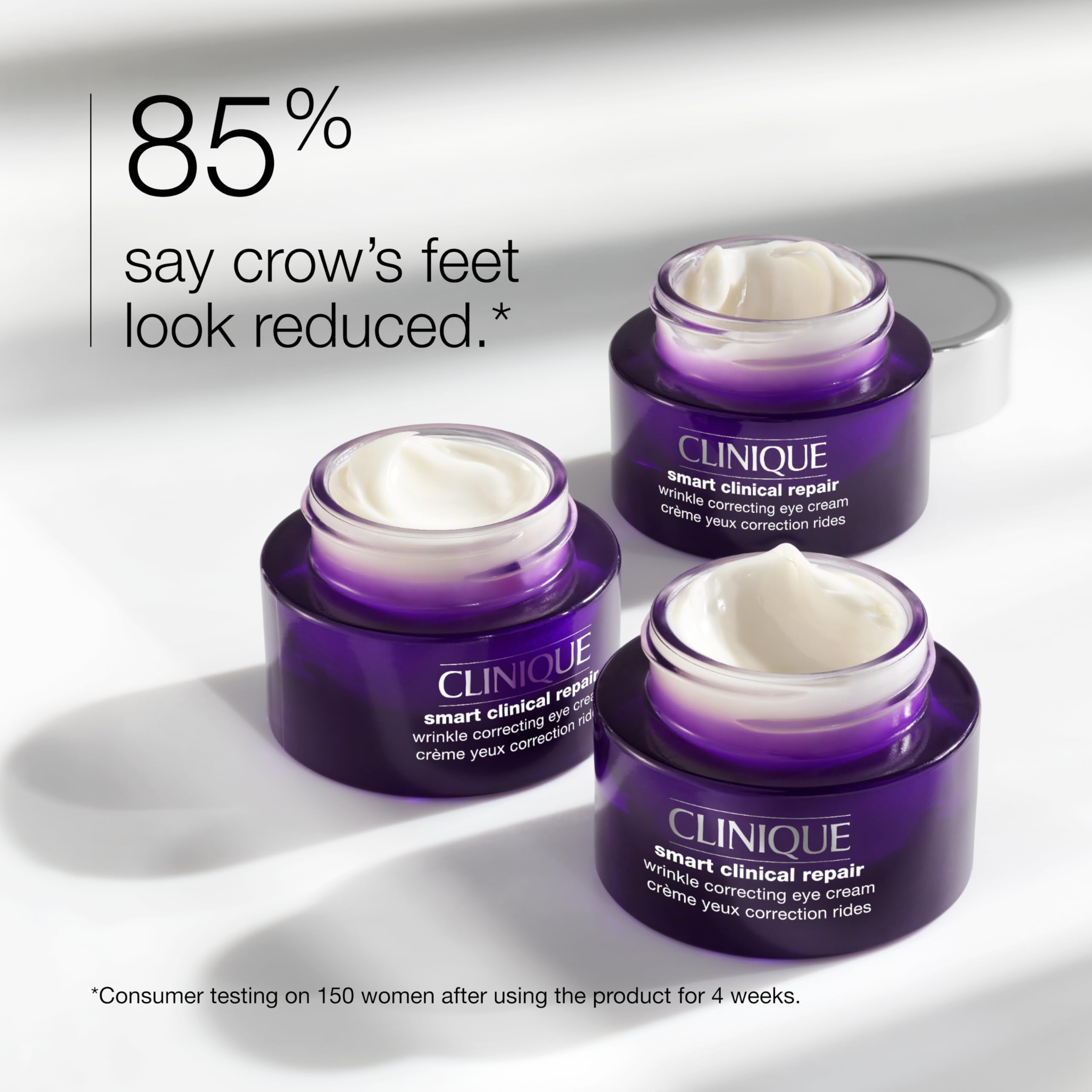 Clinique Smart Clinical Repair Wrinkle Correcting Eye Cream With Hyaluronic Acid + Peptides | Anti-Ageing, Hydrating + Depuffing With Massage
