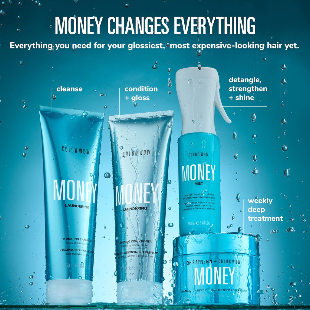 COLOR WOW Money Laundering Glossing Conditioner, Hair Glaze & Anti-Frizz Formula, Locks Moisture, Amplifies Hair Shine & Smoothing, 250ml