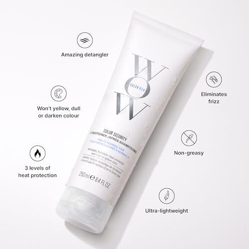 COLOR WOW Color Security Shampoo and Conditioner Duo - Sulphate-Free, Lightweight Cleanse + Hydration for Fine to Normal Hair - No Residue, Vegan, Cruelty-Free, 2 x 250ml - Damaged Box