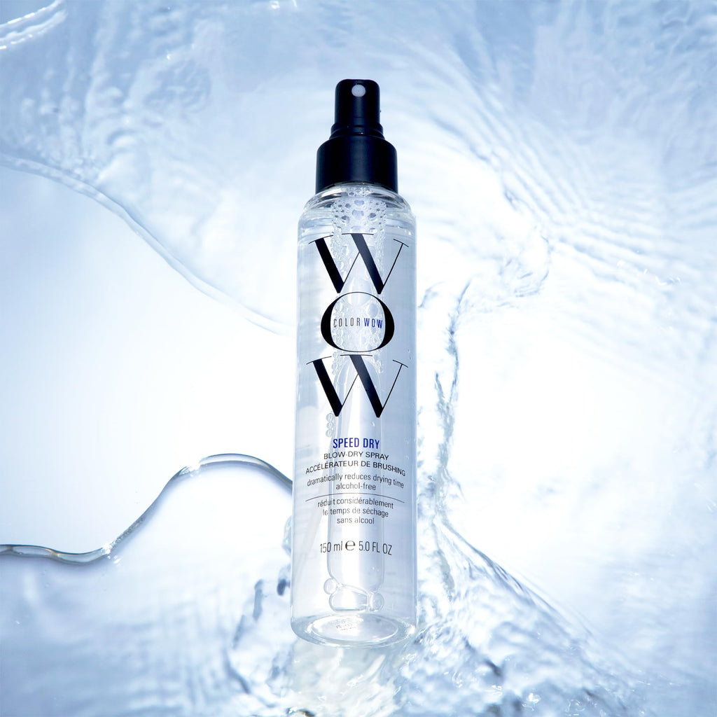 COLOR WOW Speed Dry Blow Dry Spray - Quick Hair Drying Spray with Heat Protection | Alcohol-Free Formula Cuts Drying Time by 30%, Protects Colour + Prevents Breakage, 150ml