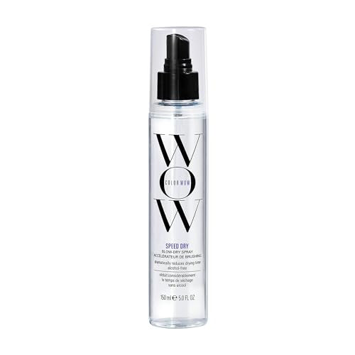 COLOR WOW Speed Dry Blow Dry Spray - Quick Hair Drying Spray with Heat Protection | Alcohol-Free Formula Cuts Drying Time by 30%, Protects Colour + Prevents Breakage, 150ml