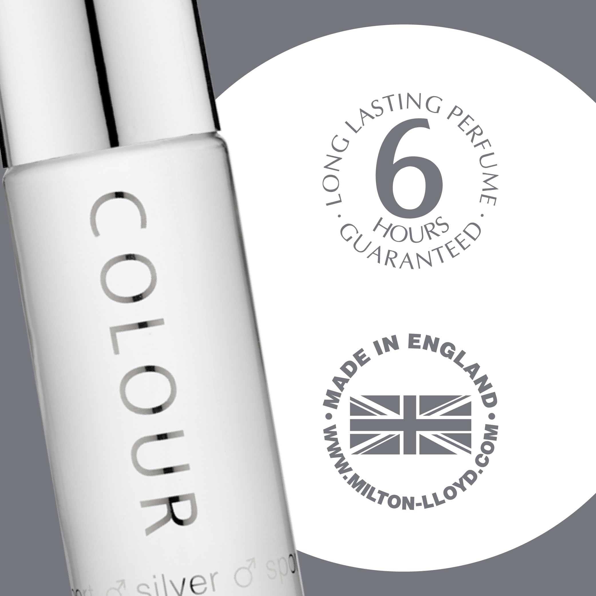 COLOUR ME Silver Sport Perfume for Men. 50ml Eau de Parfum, Luxury Fragrance - Mens Aftershave, Long Lasting Fragrance for Men by Milton-Lloyd