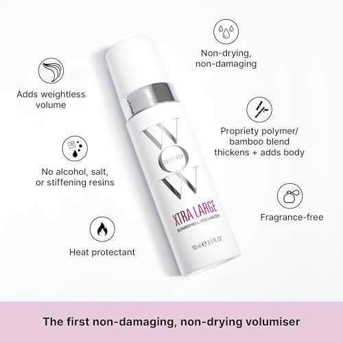 COLOR WOW Xtra Large Bombshell Volumizer - Alcohol-Free Volume Foam for Hair, Thickens Fine Hair Without Drying or Crunch, 195ml