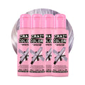Crazy Color Metallic Ice Mauve Semi-Permanent 4 Pack Quad Hair Dye. Highly Pigmented Dusty Purple Conditioning & Oil Nourishing Vegan Formula No Bleach or Ammonia 400ml - Damaged Box