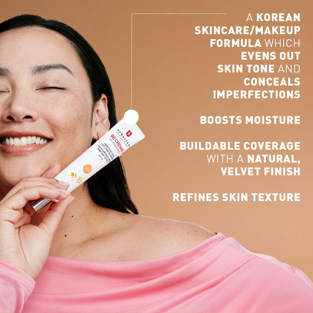 Erborian - BB Cream With Ginseng - Complexion Cream - "Baby Skin" Effect - Korean Cosmetic Treatment 5 -In -1 For SPF 20 - Clair 15 ml