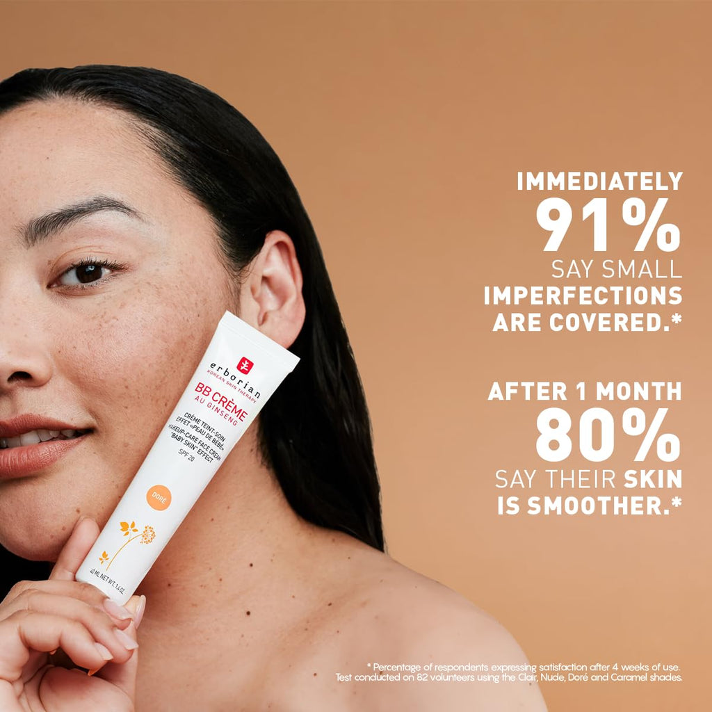 Erborian - BB Cream With Ginseng - Complexion Cream - "Baby Skin" Effect - Korean Cosmetic Treatment 5 -In -1 For SPF 20 - Clair 15 ml