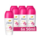 Dove Advanced Care Go Fresh Dragonfruit & Coconut Cream Scent Women's Antiperspirant Deodorant Roll On for 72 hour sweat protection with Pro-Ceramide technology 50 ml, Pack of 6