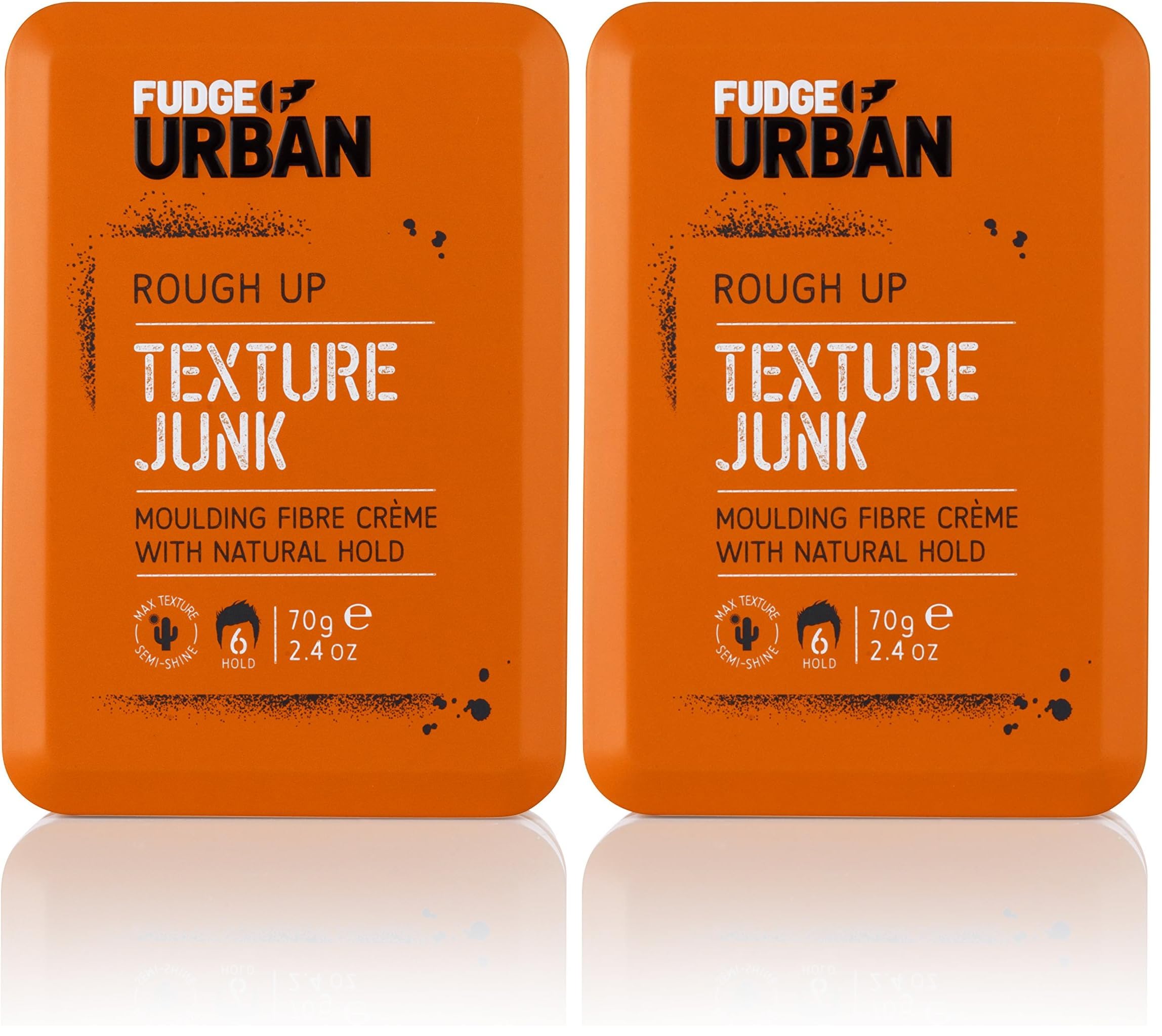 Fudge Urban Texture Junk, Texturizing Hair Cream, Flexible Medium Hold Hair Styling Product, Mouldable Clay with Natural Hold, Hair Cream for Men, 70 g