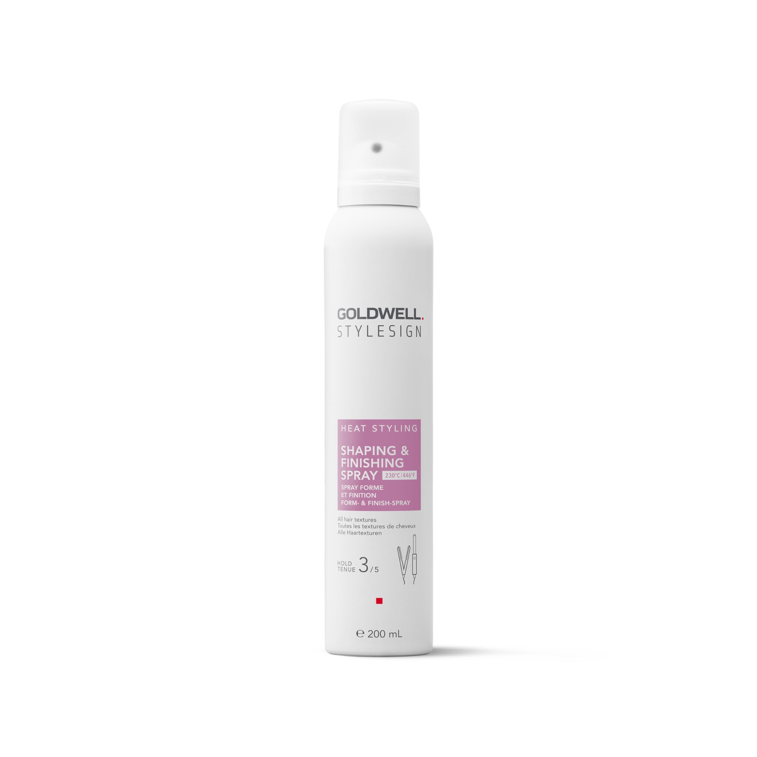 Goldwell StyleSign Shaping & Finishing Spray, For All Hair Types, Heat Protection & Frizz Control, Humidity & Frizz Resistance up to 72h, Vegan, 200ml