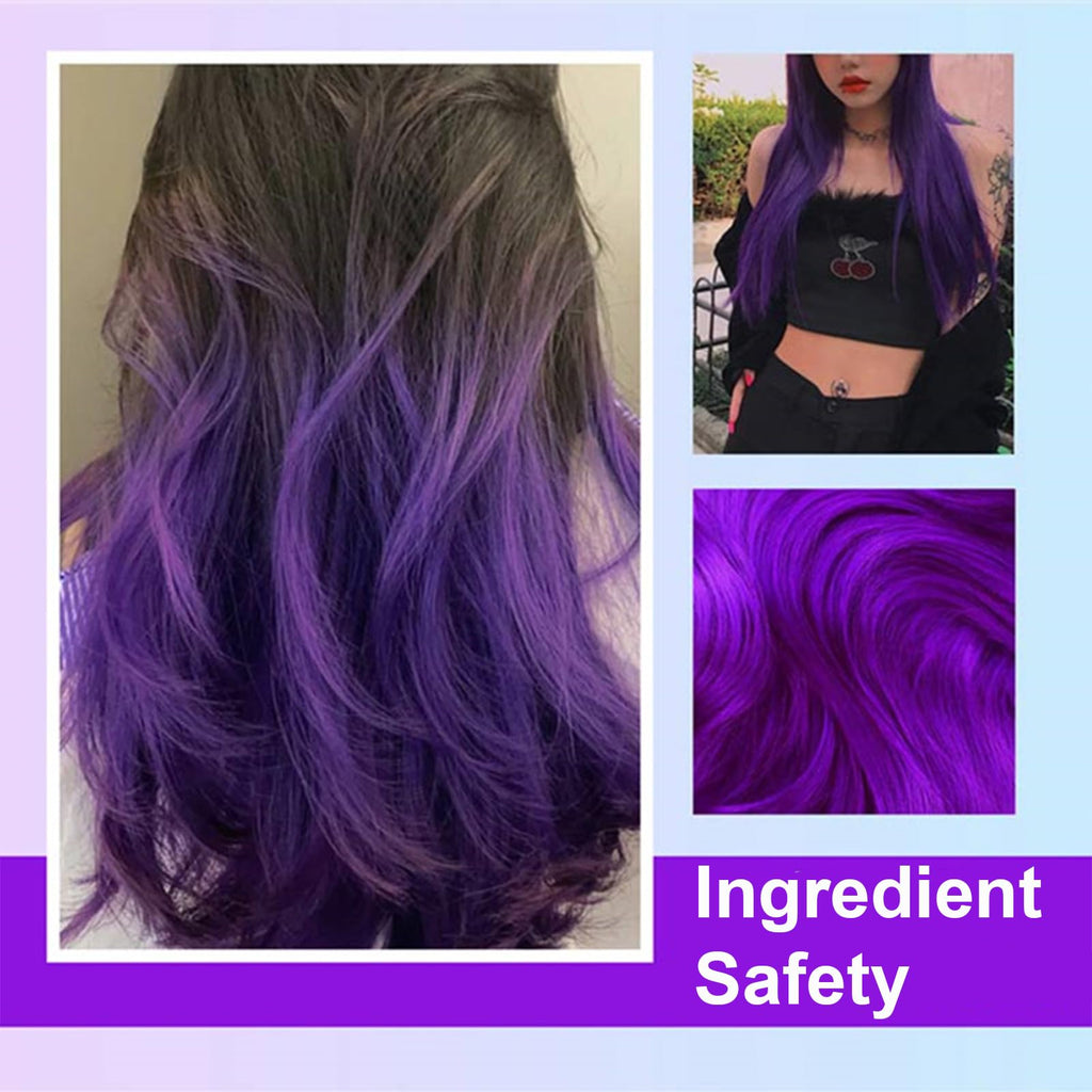 Fashion Base Purple Temporary Coloured Hair Spray - Purple Hair Dye - Instant Styling