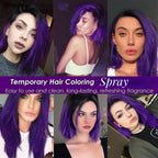 Fashion Base Purple Temporary Coloured Hair Spray - Purple Hair Dye - Instant Styling