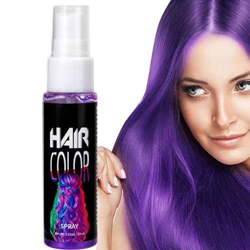 Fashion Base Purple Temporary Coloured Hair Spray - Purple Hair Dye - Instant Styling