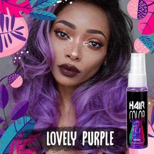 Fashion Base Purple Temporary Coloured Hair Spray - Purple Hair Dye - Instant Styling