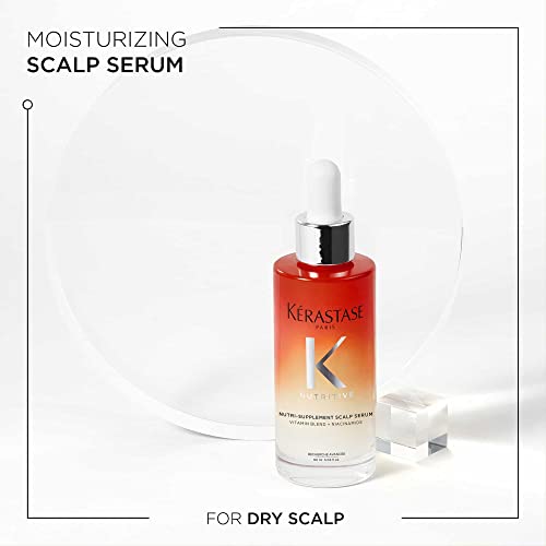 K'erastase Nutritive, Hydrating Scalp Serum for Dry Hair, With Niacinamide and Vitamins, Moisturising and Revitalising, Fast Absorbing and Non Greasy, Nutri-Supplement, 90 ml - Damaged Box