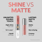 KIKO Milano Unlimited Double Touch 131 | Liquid Lipstick With A Bright Finish In A Two-Step Application. Lasts Up To 12 Hours. No-Transfer Base Colour