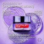 L'Or'eal Paris Day Cream, Revitalift Filler Deep Replumping Hyaluronic Acid Anti-Ageing Cream, Fills Wrinkles & Restores Volume, Intensely Hydrates, Replumps Skin, and Smooth Wrinkles, Age 35+, 50ml - Damaged Box