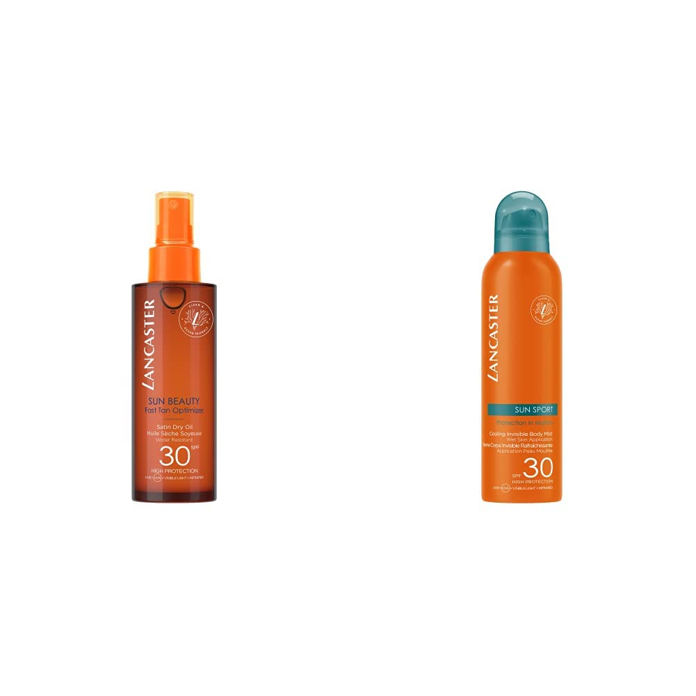Lancaster Sun Beauty Dry Body Oil SPF30 150ml, Photoaging Control, Broad Spectrum Sun Protection, Fast Tan Optimizer, Water Resistant Formula, Dries Invisible, Suitable for All Skin Types