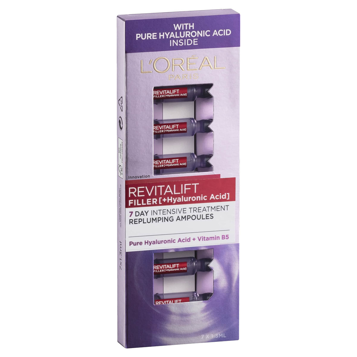Revitalift Filler Replumping Hyaluronic Acid Ampoules Intensive 7 Day Treatment To visibly Smooth Replump Skin & Reduce Fine Lines 7 x