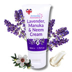 Lavender, Manuka & Neem Cream 50ml - Antibacterial, Anti-fungal, Antiseptic, Anti-Itch, Dry and Cracked Skin. Suitable for Senstive Skin Eczema & Psorasis Chapped Skin