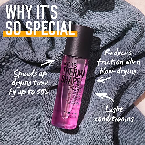 KMS ThermaShape Quick Blow Dry Spray, For All Hair Types, Speeds Blow-Dry & Heat Protection, Vegan & PETA Approved, 200ml
