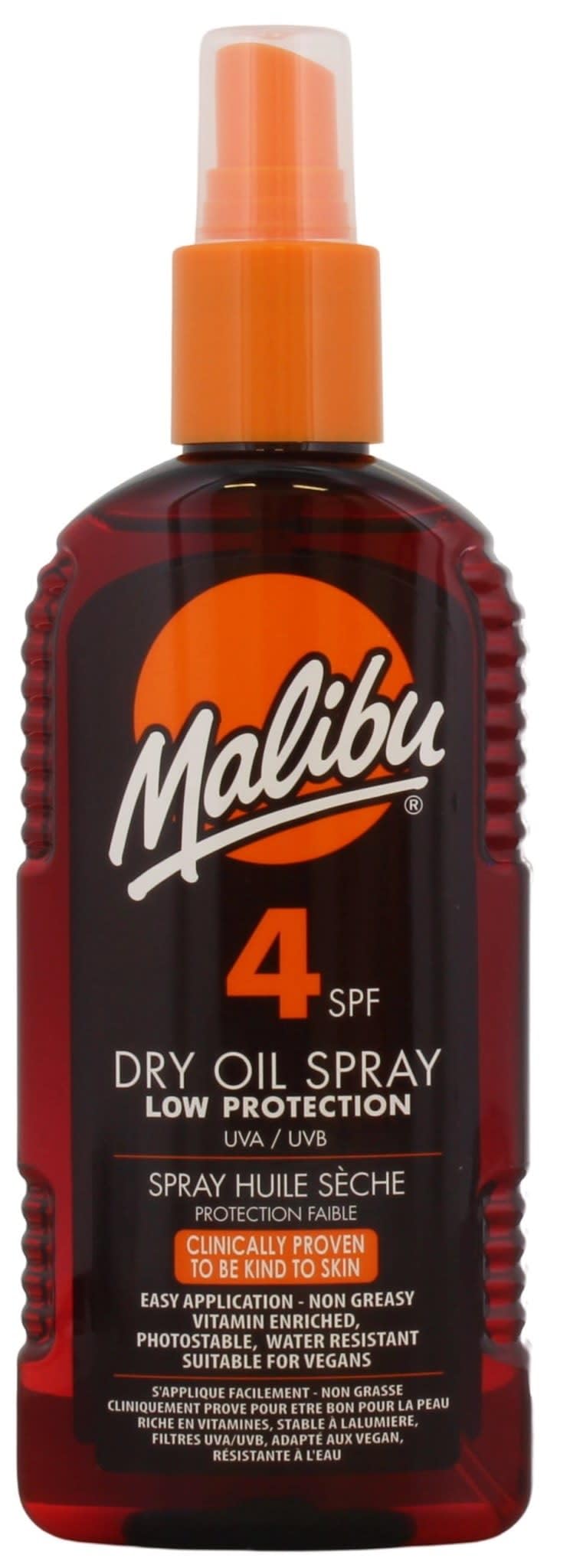 Malibu Sun SPF 6 Non-Greasy Dry Oil Spray for Tanning, Tan Enhancing & Moisturising Body Oil Mist, Water Resistant, 200ml