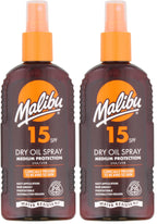Malibu Sun SPF 15 Non-Greasy Dry Oil Spray for Tanning, Tan Enhancing & Moisturising Body Oil Mist, Water Resistant, 200ml