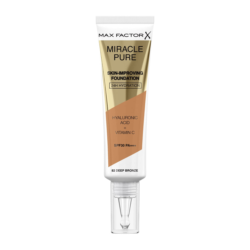 Max Factor Miracle Pure Liquid Foundation, Pearl Beige, Full Coverage, Flawless and Radiant Finish, Lightweight Formula, Smudge Resistant, Non Pore-Clogging, Fragrance Free, 35ml