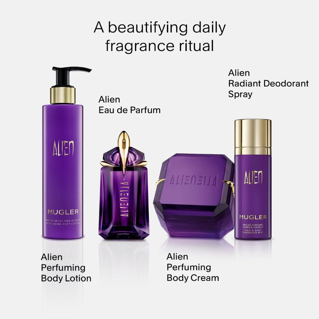 Mugler Alien Eau de Parfum, Refillable Womens Perfume, Iconic Woody Floral Fragrance with Sensual Jasmine Sambac, Cashmeran Wood, Enveloping White Amber Revealing Ultimate Femininity, 60ml