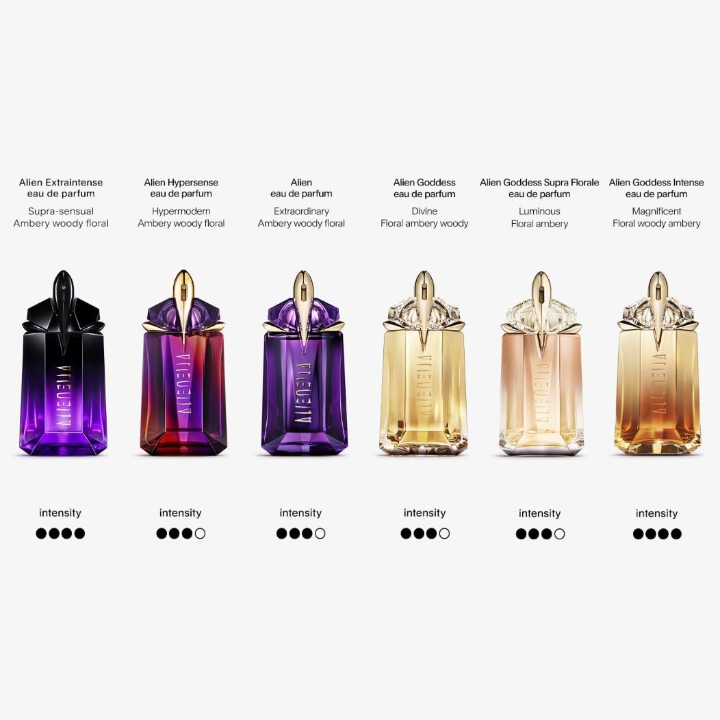 Mugler Alien Eau de Parfum, Refillable Womens Perfume, Iconic Woody Floral Fragrance with Sensual Jasmine Sambac, Cashmeran Wood, Enveloping White Amber Revealing Ultimate Femininity, 60ml
